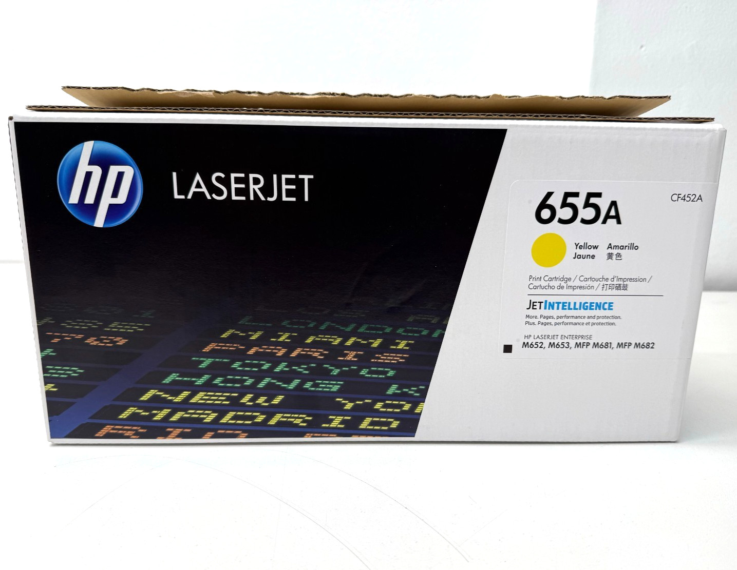 HP CF452A (655A) Yellow Toner Cartridge Genuine OEM Original (NEW OPEN BOX)
