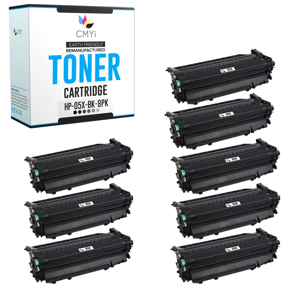 CMYi 8PK Replacement 05X Cartridges for HP LaserJet P2050 P2055 P2055d P2055dn