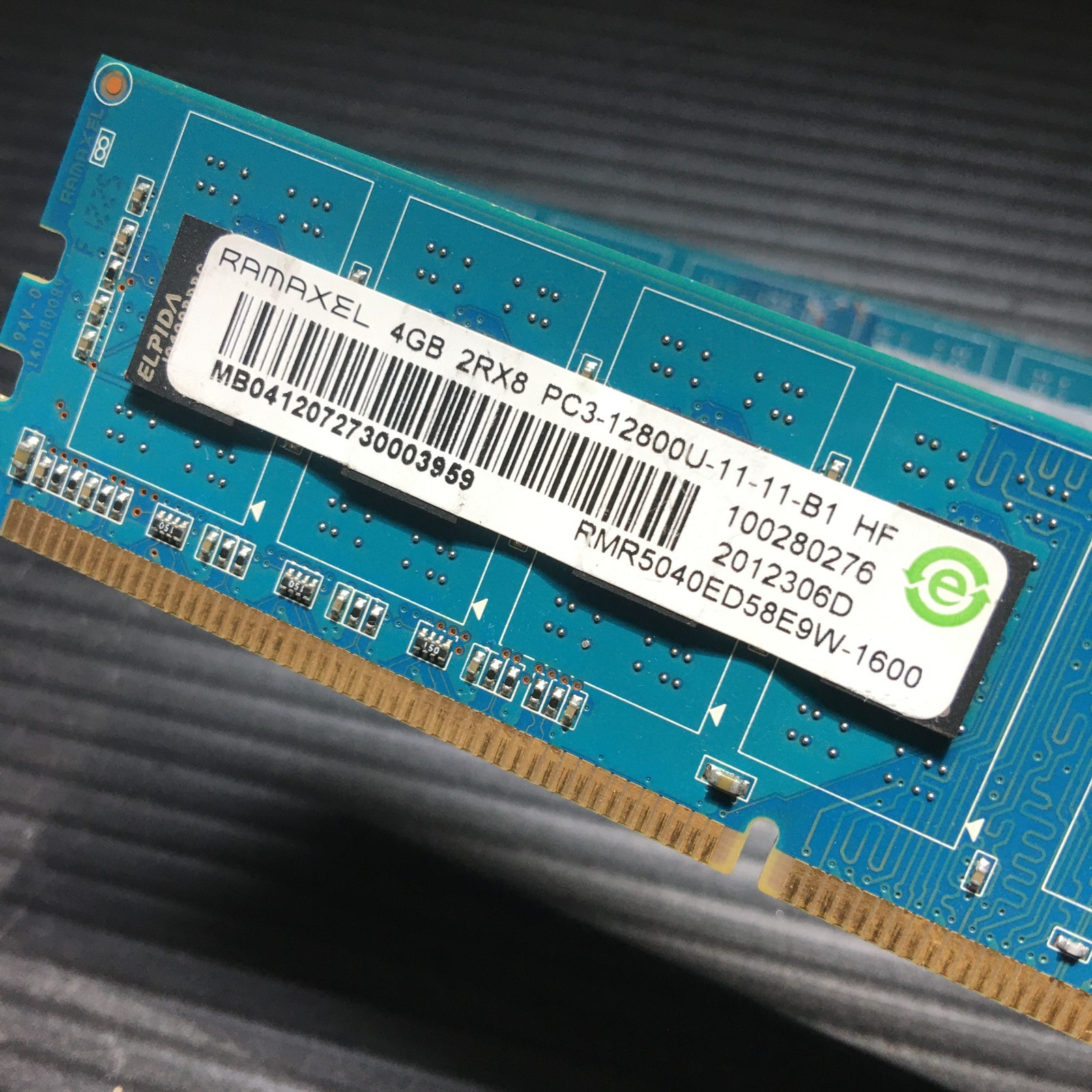 ONE RAMAXEL 4GB 2Rx8 PC3-12800U-11-11-B1 HF RMR5040ED58E9W-1600 PC Memory RAM