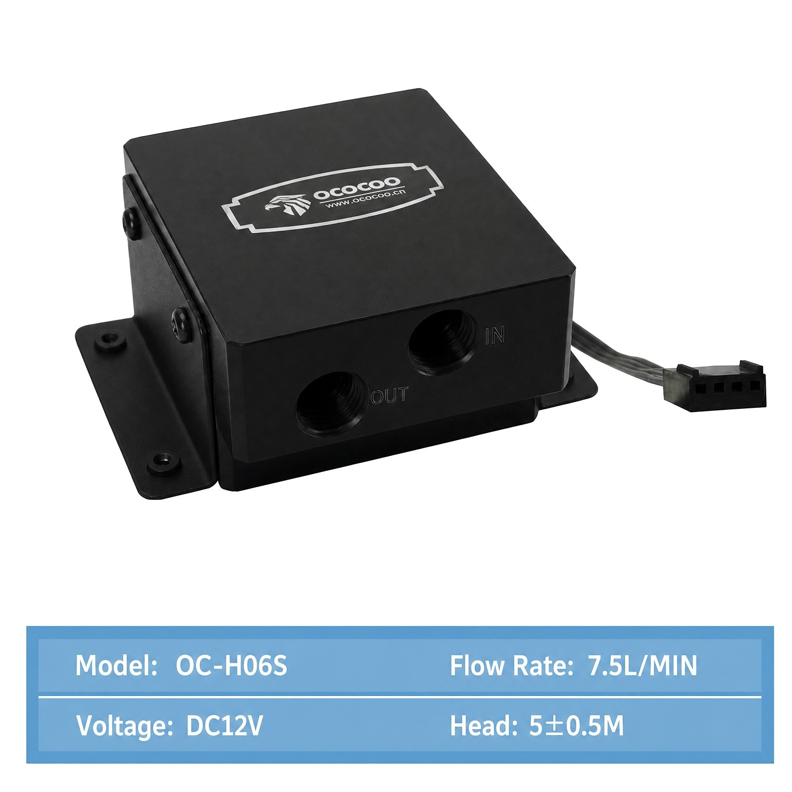 12V PWM Water Cooling Pump G1/4 2U Rackmount for Server Industrial Cooling