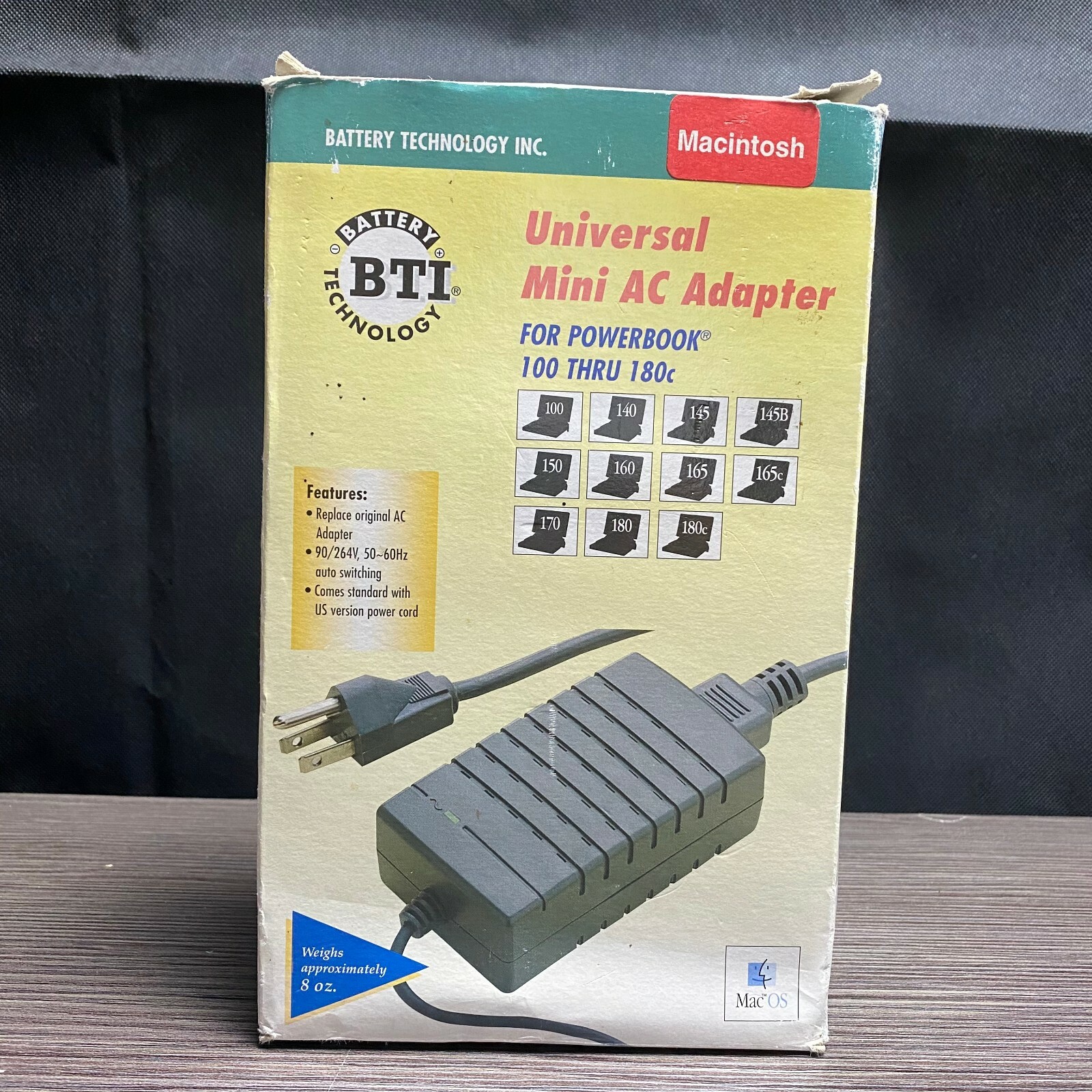 BTI BATTERY TECHNOLOGY Universal Mini AC Adapter Model MC0732 FOR POWERBOOK