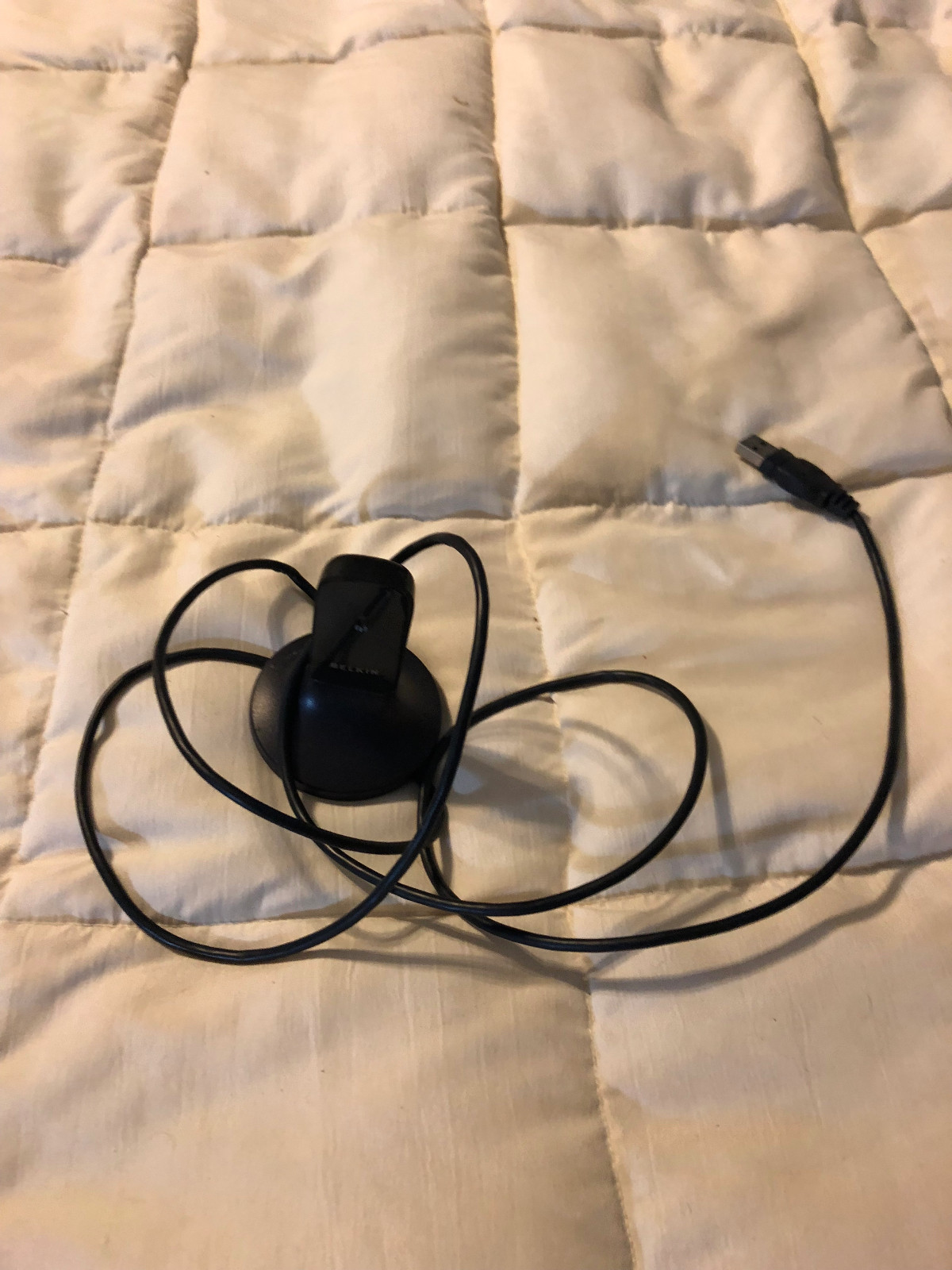 BLACK BELKIN ENHANCED WIRELESS USB ADAPTER MODEL F64D4050 V2 USB CABLE