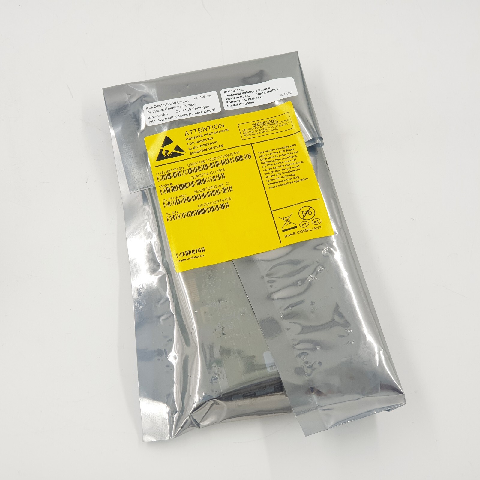IBM Qlogic 03GH186 QTP2774-CU-IBM MA2810403-43 Quad-Port 32GB FC Adapter Card