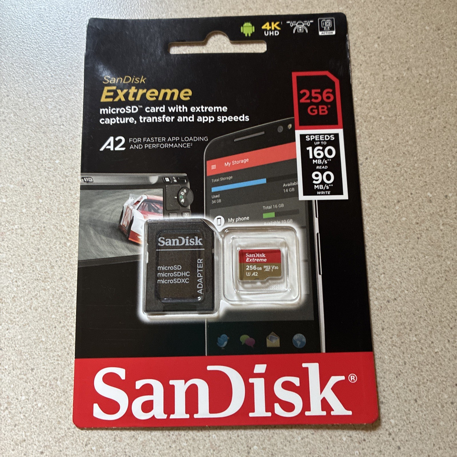 NEW Sandisk Extreme MicroSD A2 256GB SEALED Package