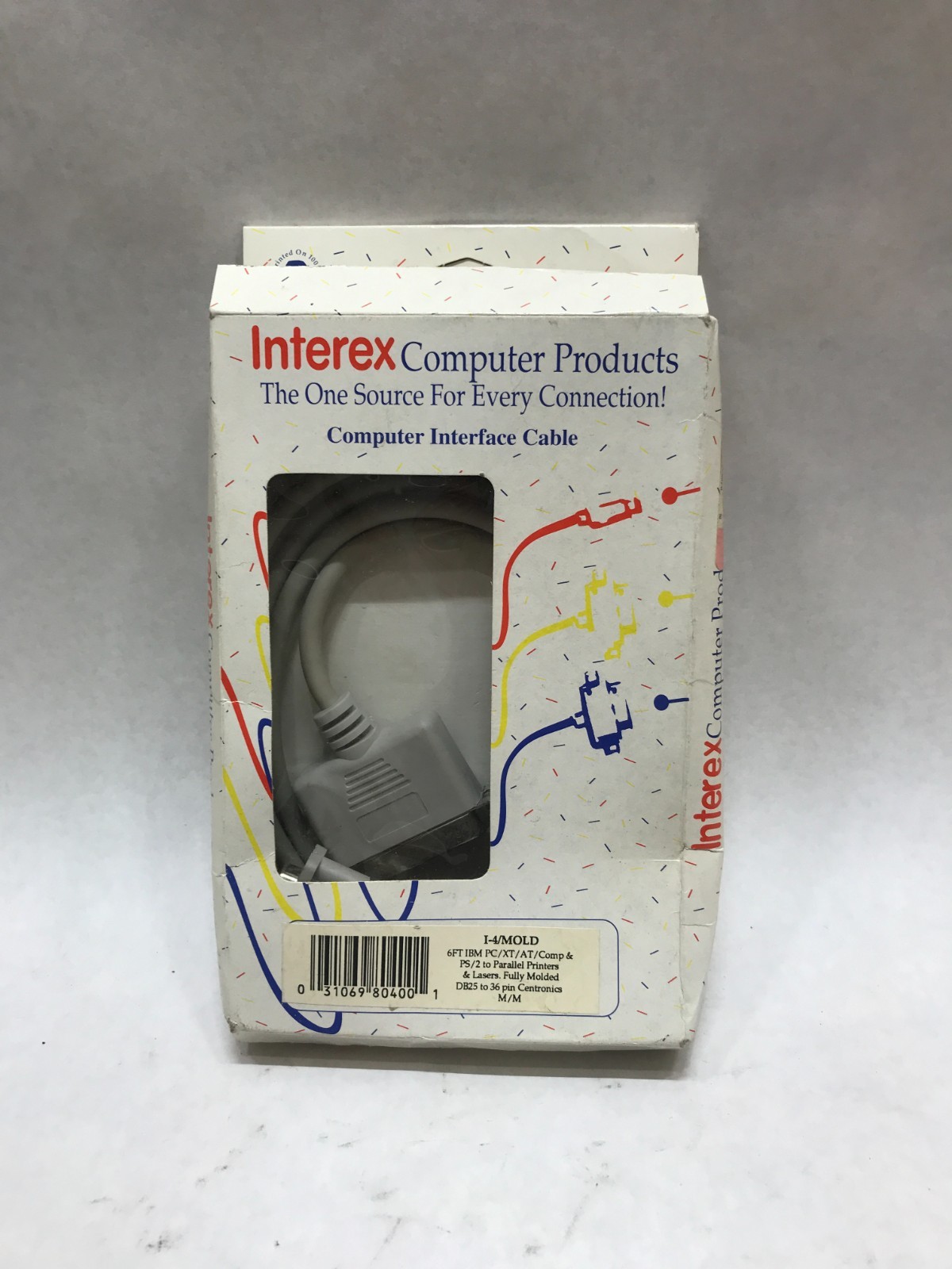 NIB Interex I-4/Mold 6FT IBM PC/XT/AT/Comp & PS/2 to Parallel DB25 to 36 Pin -DW
