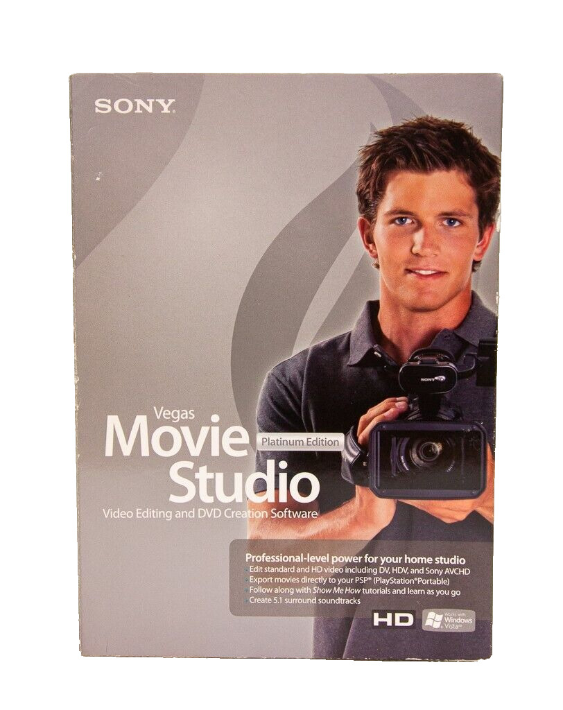 Sony Vegas Movie Software Platinum Studio 8.0 Video Editing DVD Creation Vista