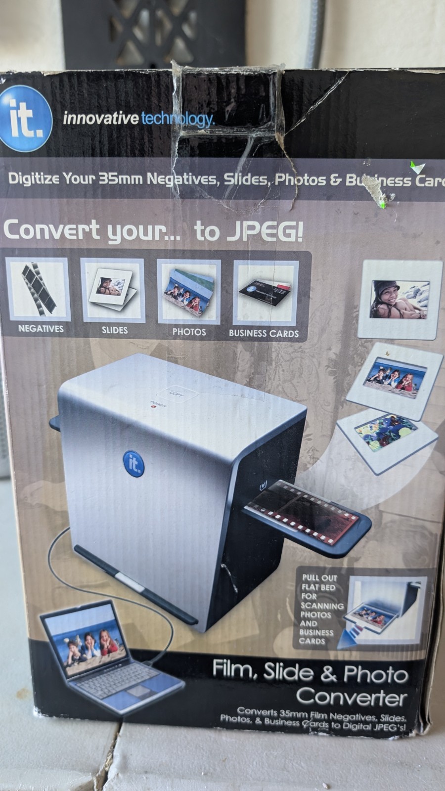 IT Innovative Technology Film, Slide & Photo Converter New/ Open Box