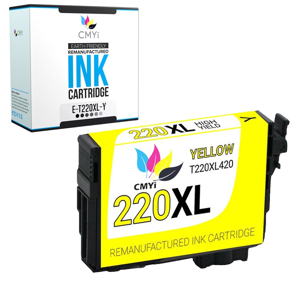 1X CMYi Replacement 220XL Yellow Ink Cartridge Fits Epson Workforce WF-2750 2760