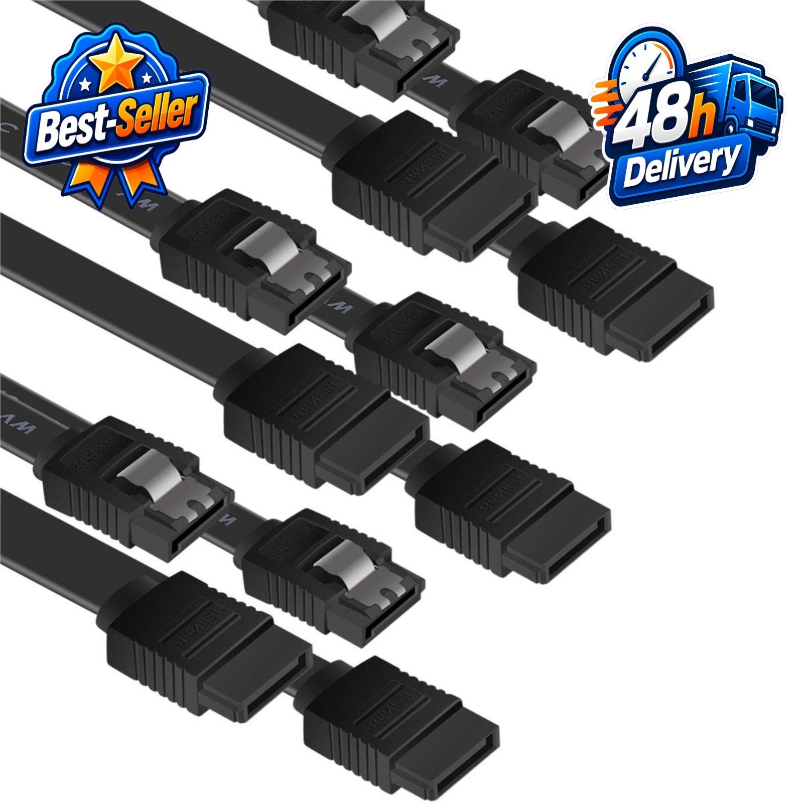 BENFEI SATA III Cable 6 Pack 18 Inch 6Gbps HDD SSD Data Cable