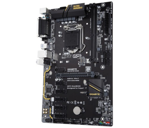 Gigabyte GA-H110-D3A 6GPU ATX Motherboard DDR4 CPU i3 i5 i7 LGA1151 Intel H110