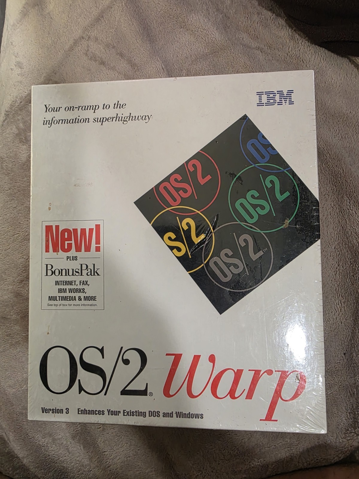 Vintage IBM Operating System Upgrade  OS/2  2.0 Runs Windows,  Dos Lot Of 2 NEW