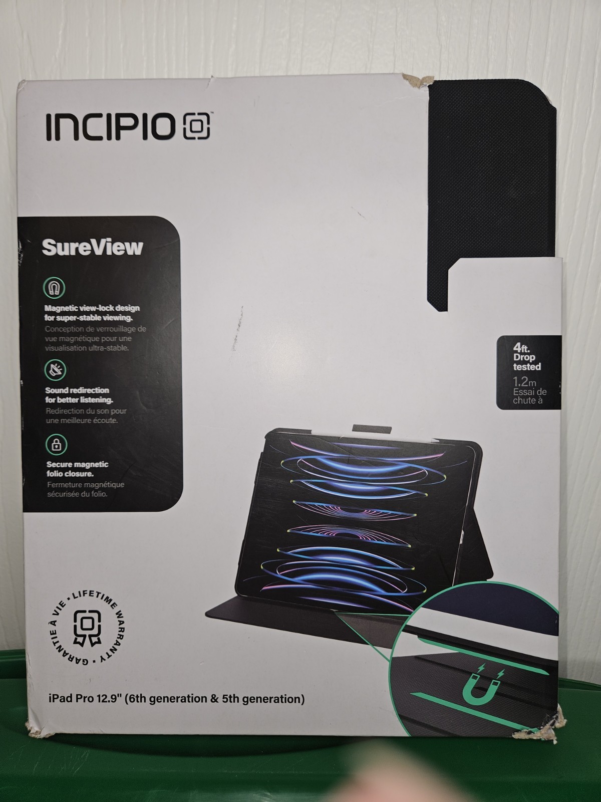 Incipio SureView Series Black Hard Folio Case iPad Pro 12.9(6th &5th Generation)