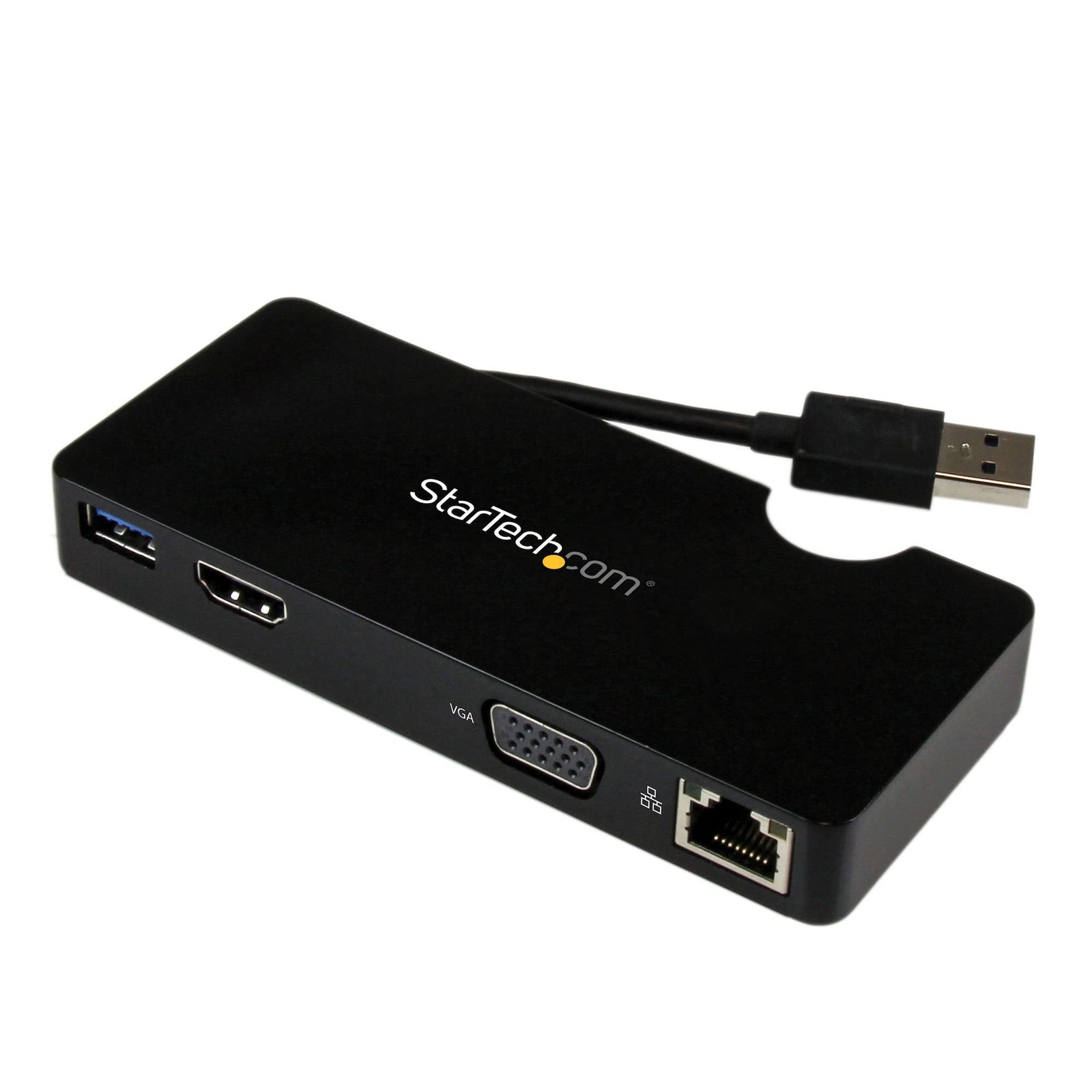 StarTech USB 3.0 Travel Mini Dock, HDMI Or VGA, USB & GbE (USB3SMDOCKHV)
