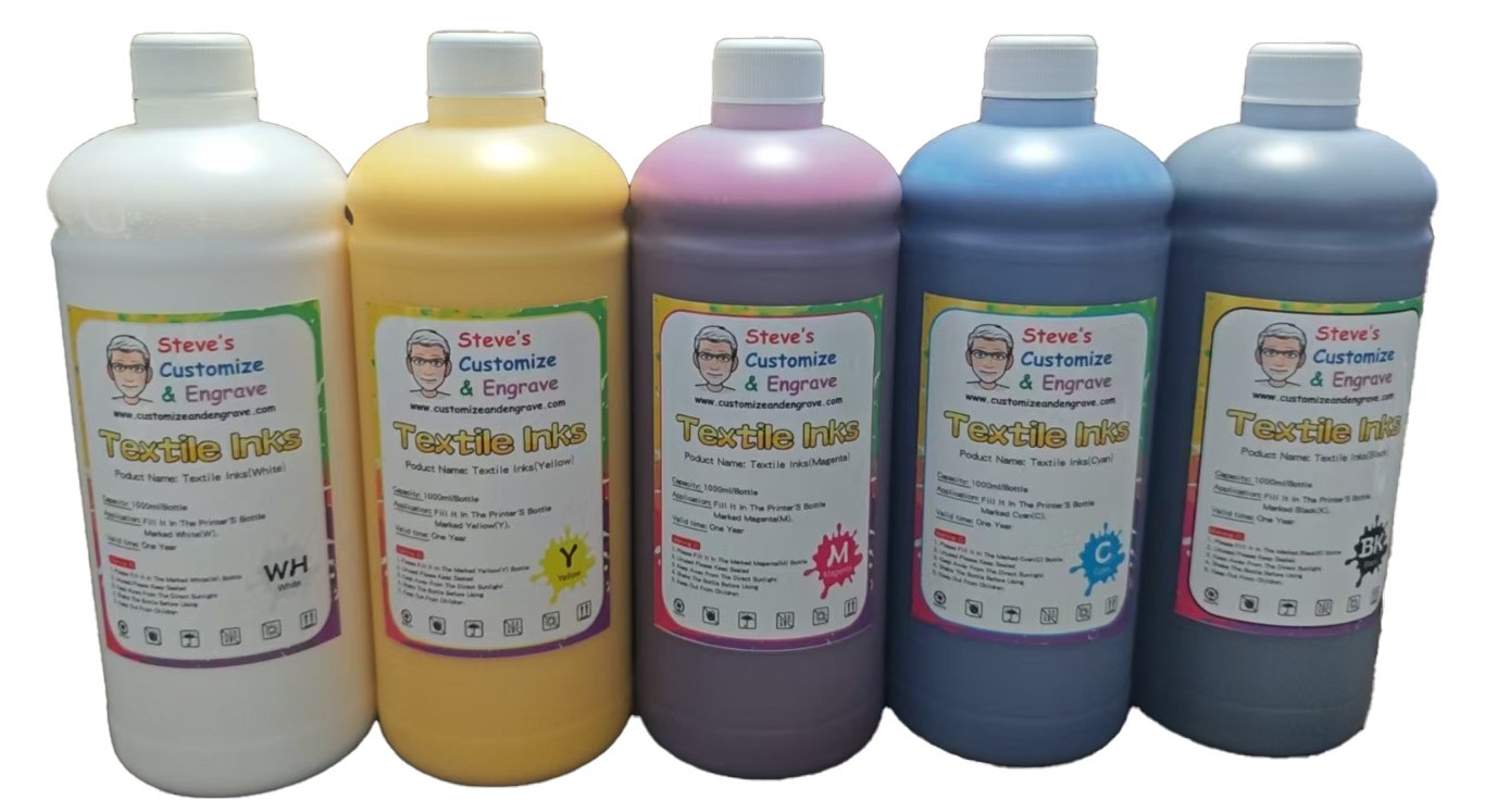 Cyan Textile Ink For Epson F1080 XP600 Printhead DTF Printer 1000ml 1L