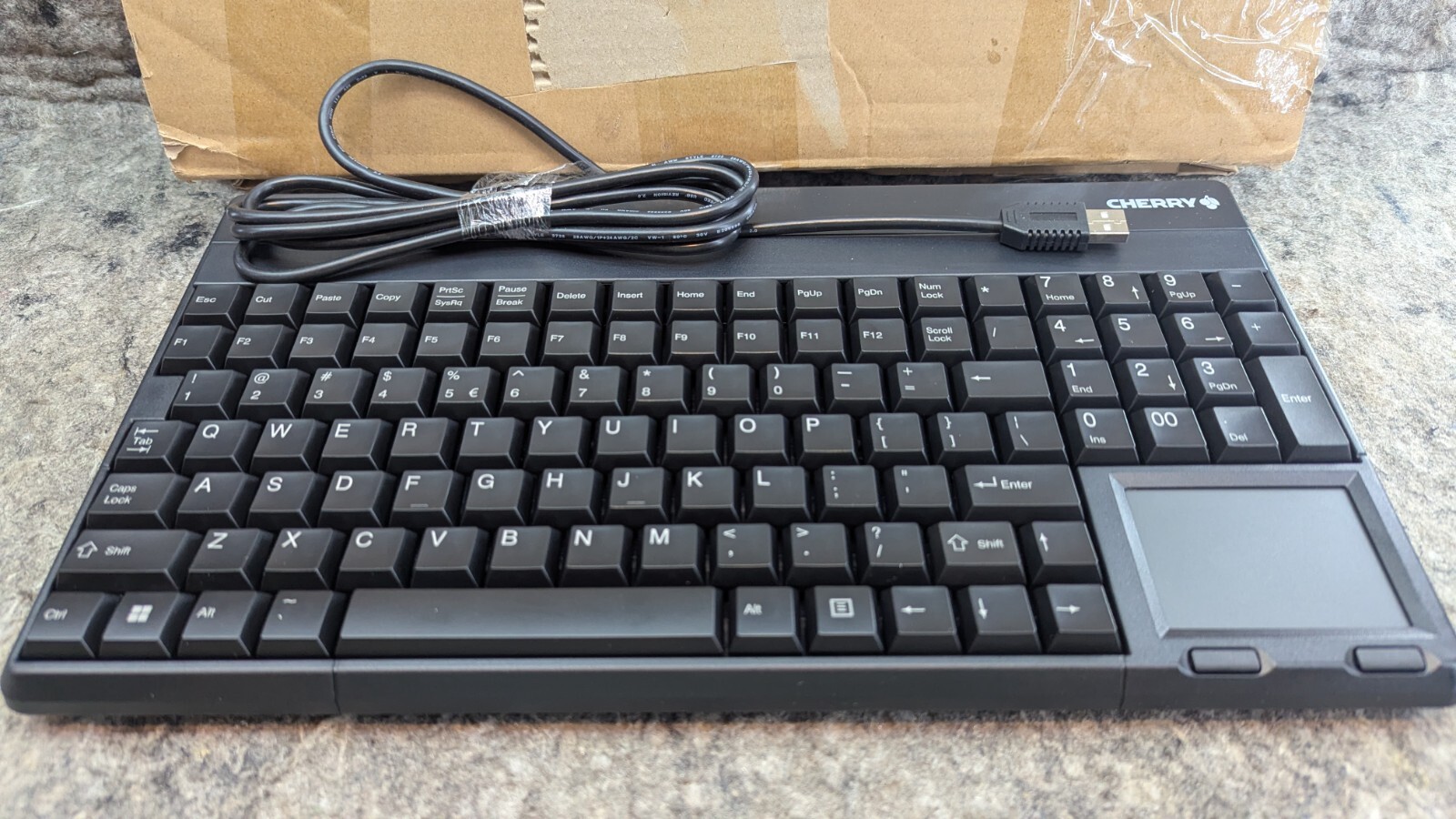 Cherry SPOS G86-62401 Compact USB POS Keyboard w/ Trackpad, 106 Key, IP54🔥New