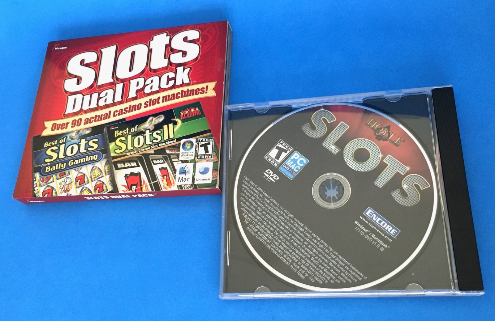 Slots Dual Pack Casino Slots PC Game CD Windows/Mac 2007 & Hoyle Slots DVD 2009