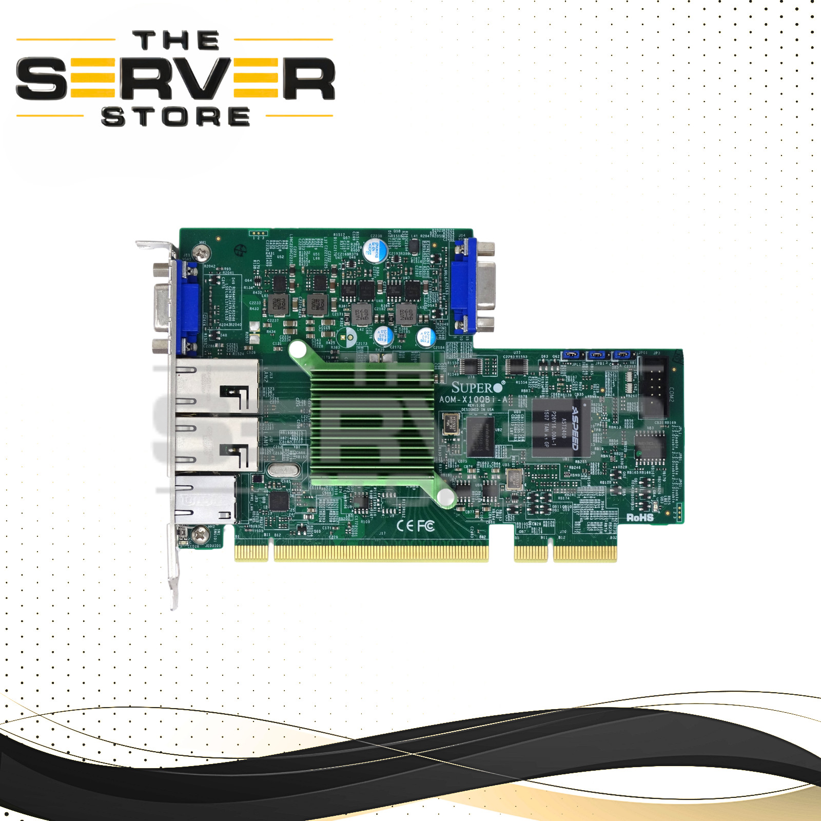 Supermicro Add-on Module support 1x VGA, Dual 10GBase-T ports X540 AOM-X10QBI-A
