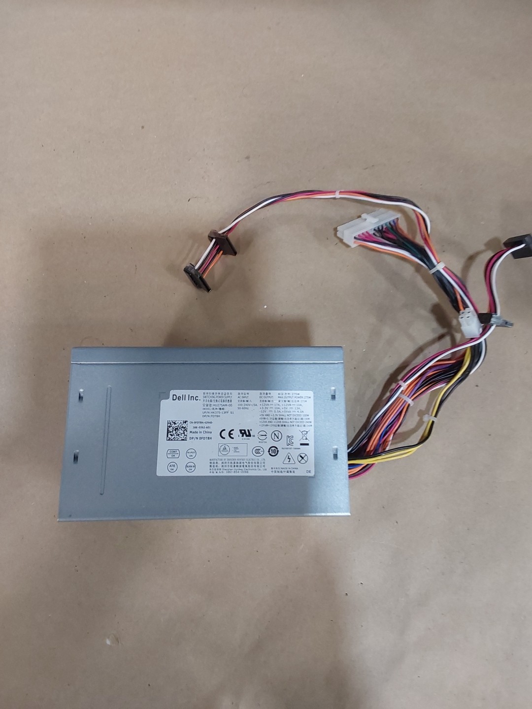 Dell Inc, Switching Power Supply HU275AM-00 100-240V...