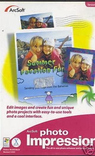 ArcSoft Photo Impression 4 PC CD edit digital camera image picture crop cut etc