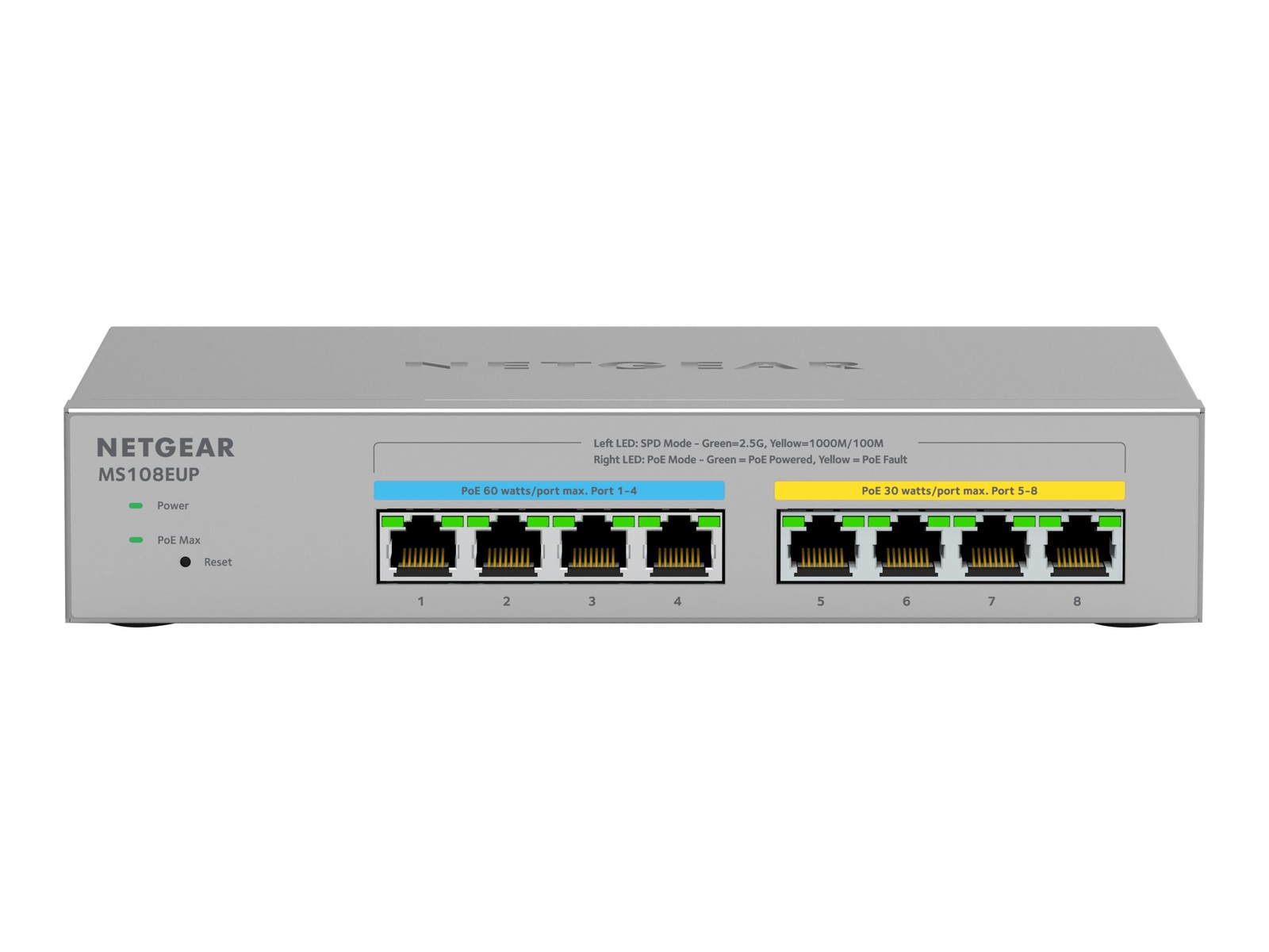 NETGEAR MS108EUP Switch 2.5 Gigabit Ethernet PoE++ Switch by MS108EUP-100EUS
