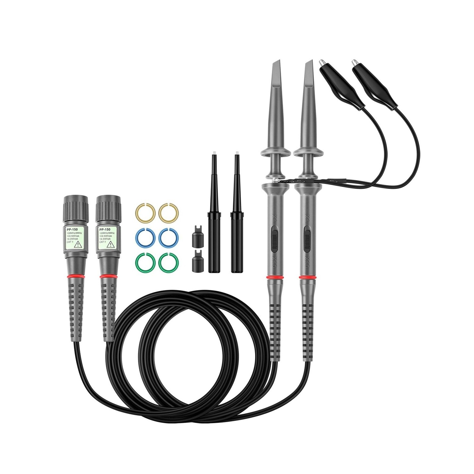 Hantek PP-150 Oscilloscope Probe Kit, 2-Pack, 1X/10X, 100MHz Cl... FAST USA SHIP