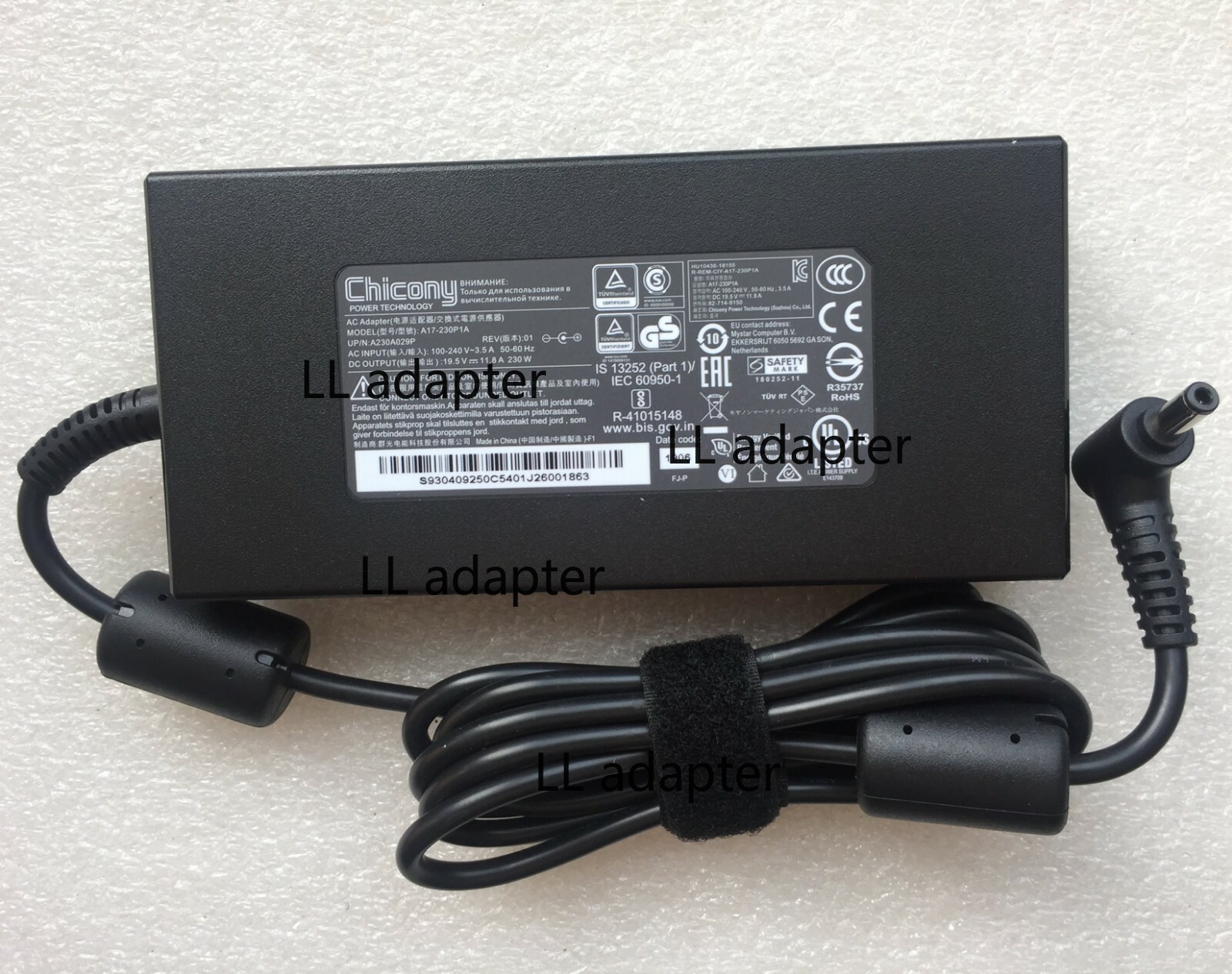 New Original Charger Gigabyte AORUS 15G YC/i7-10870H 230W AC/DC Adapter&Cord OEM