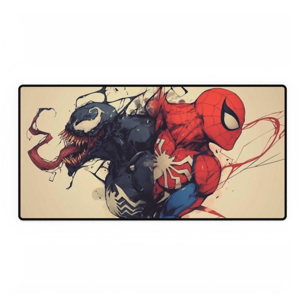 Marvel Comics Spider-Man And Venom Split Portrait Movie Logo Mouse Pad Desk Mats