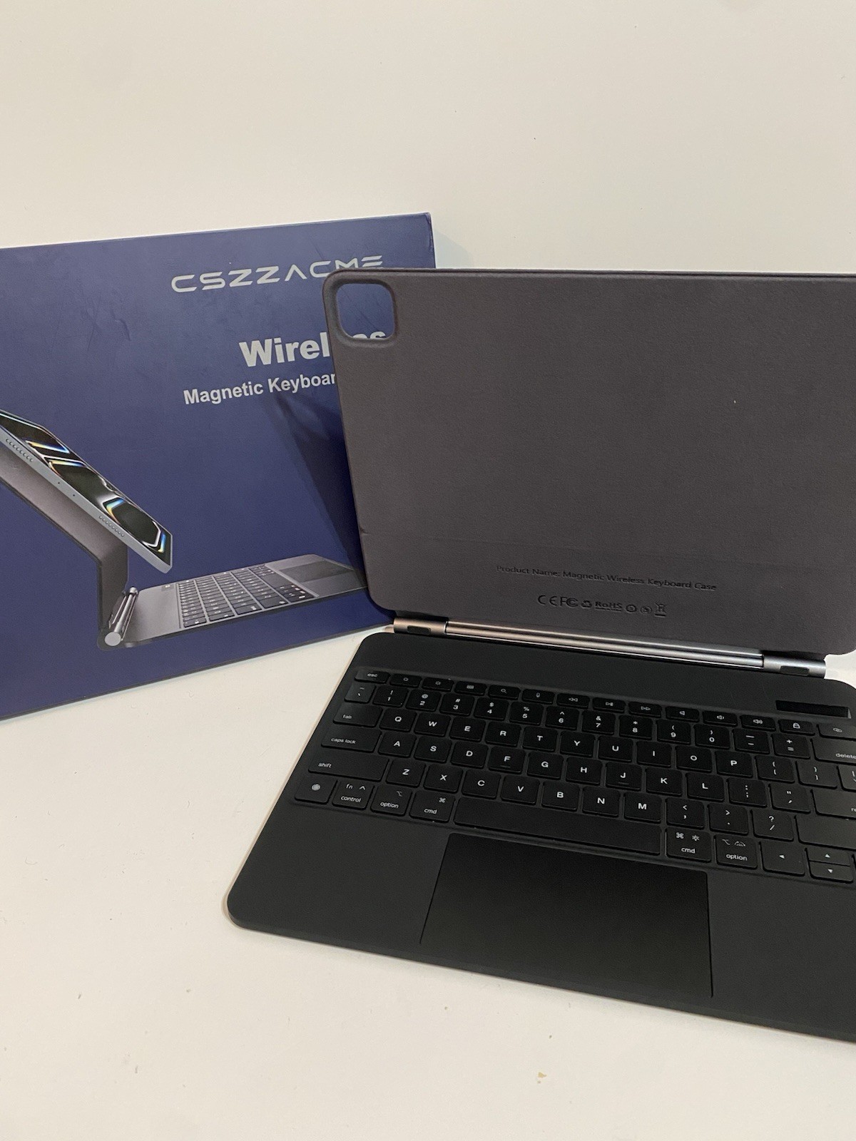 CSZZACME Magnetic Keyboard Case w/ Trackpad for iPad Pro 13″ M4 2024 Open Box