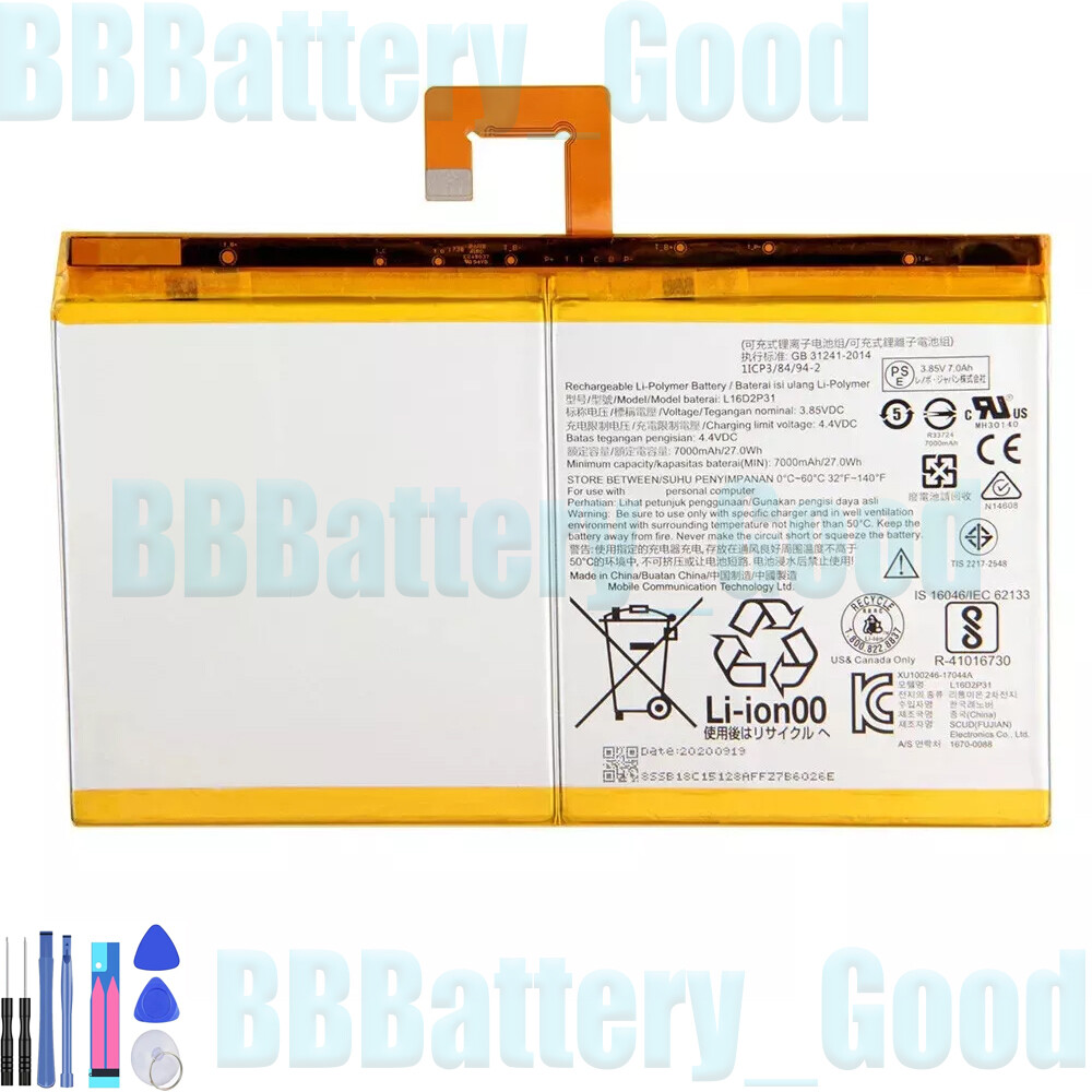 Tablet Battery L16D2P31 For Lenovo Tab 4 Tab4 PLUS TB-X704F TB2-X30M TB-X304F