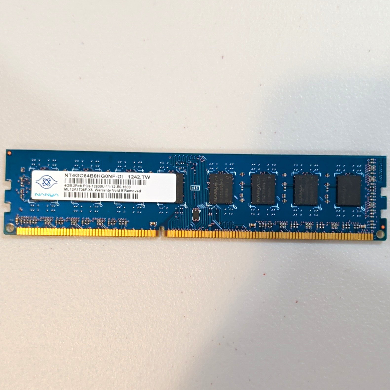 Nanya 4GB DDR3 RAM DDR3-1333 PC3-12800U 240-Pin DIMM NT4GC64B8HG0NF-DI TESTED✅