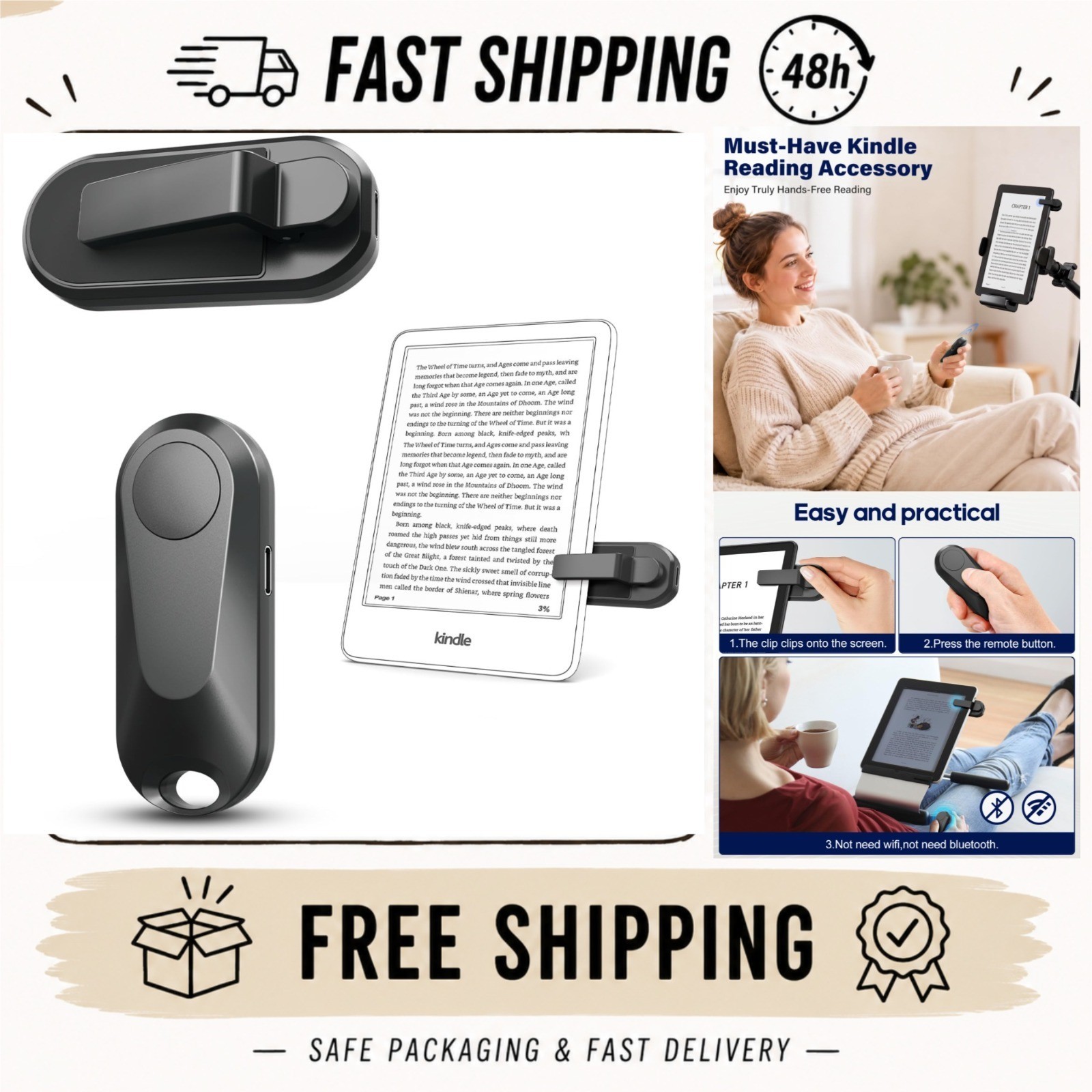 DATAFY Remote Control Page Turner for Kindle eReaders & Tablets