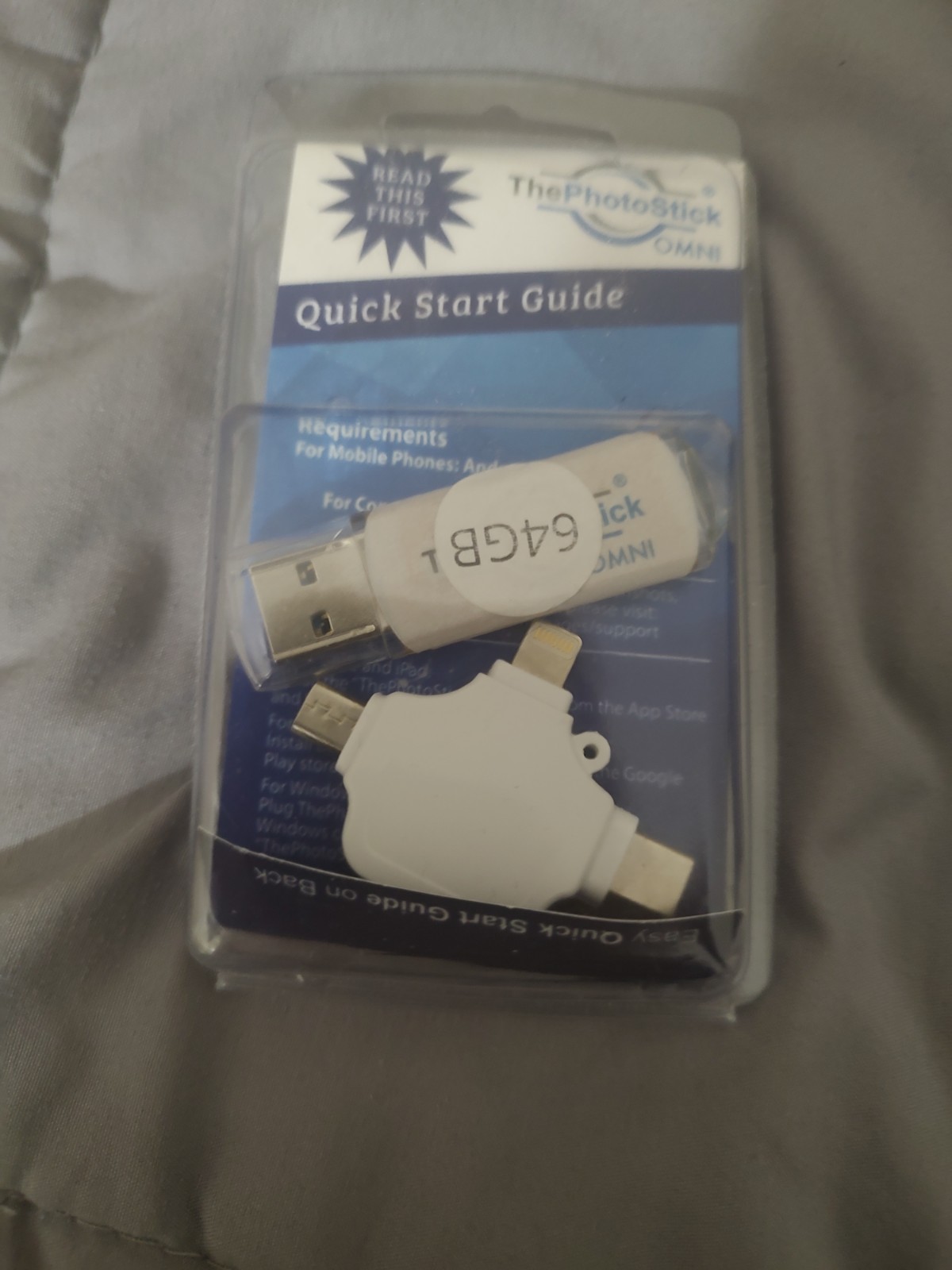 ThePhotoStick Omni 64GB For All Devices, PCs, Laptops, Cell Phones & Tablets