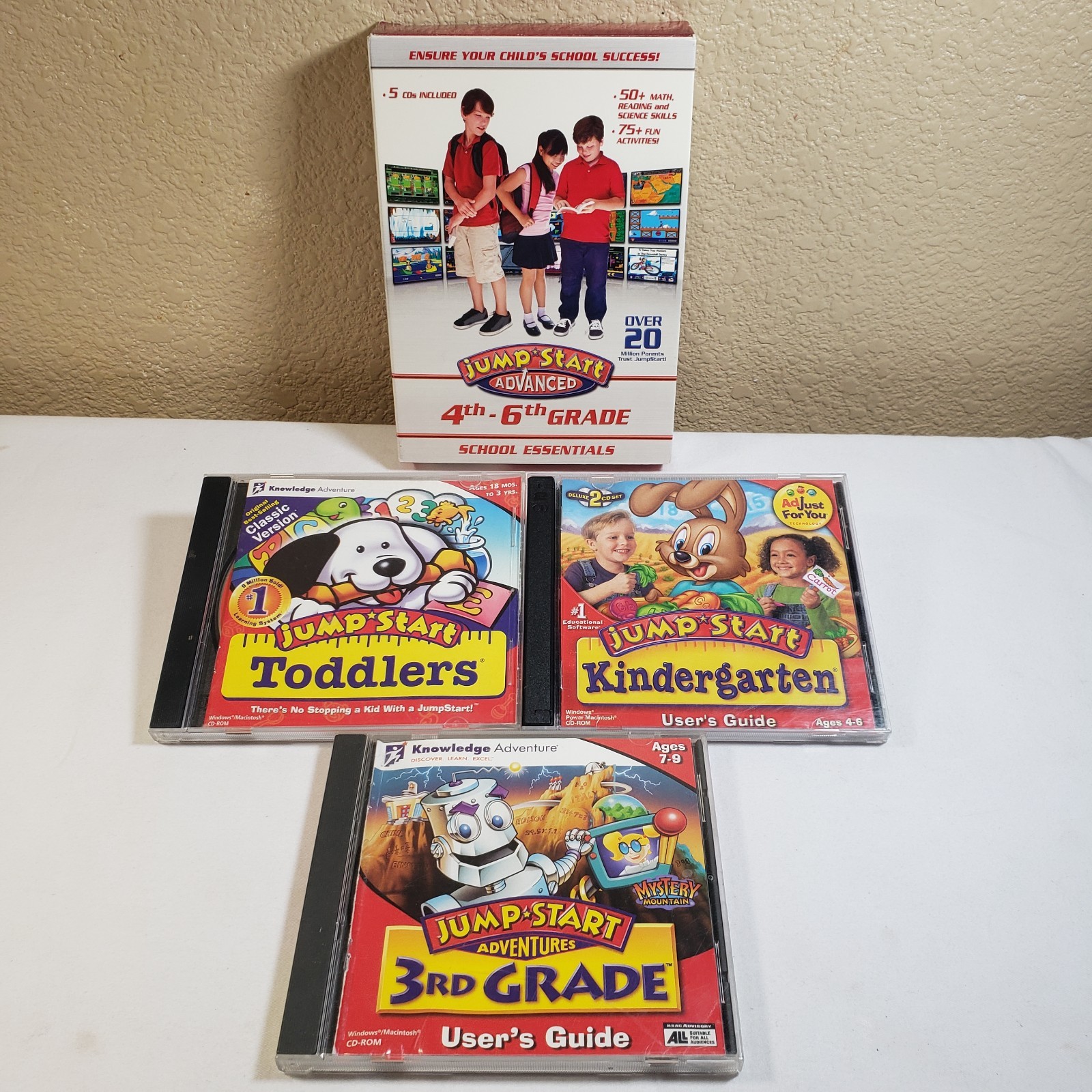 VTG JumpStart PC CD-ROM Lot Toddlers Kindergarten 3rd 4th 5th 6th Grade Games