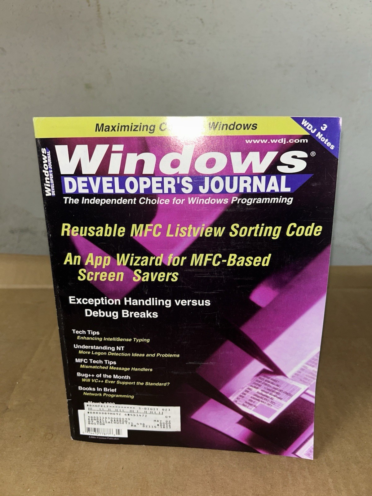 Windows Developer Journal 1999 Reusable MFC Listview Sorting Code, App Wizard