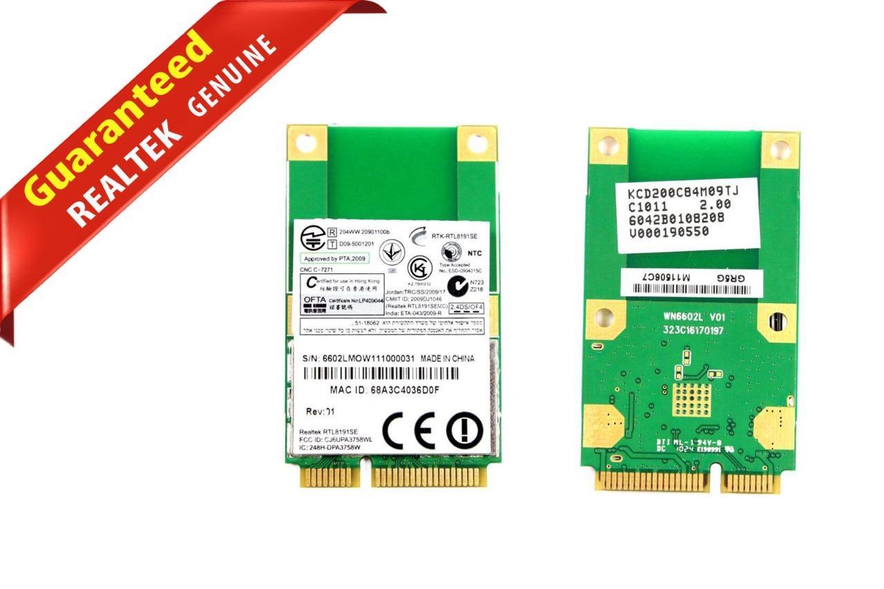 REALTEK WN6602L Wireless Card Mini PCI-e Lite-on B/g/n 6042B0108208 V000190550