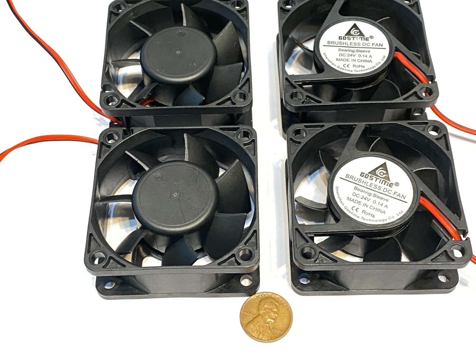 4 pieces  3d Printer 2Pin 6025 DC Fan 24V 6cm 60x60x25mm Motor Cooling C50