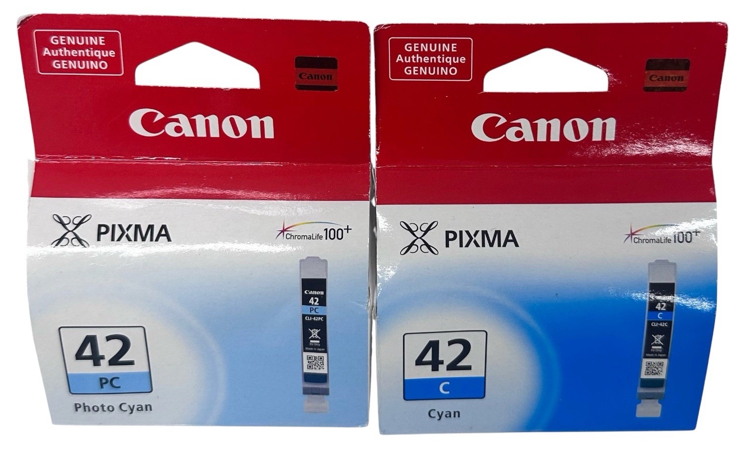CLI-42 Genuine Cyan and Cyan Photo Ink Tank PIXMA PRO-100 Printer New Sealed
