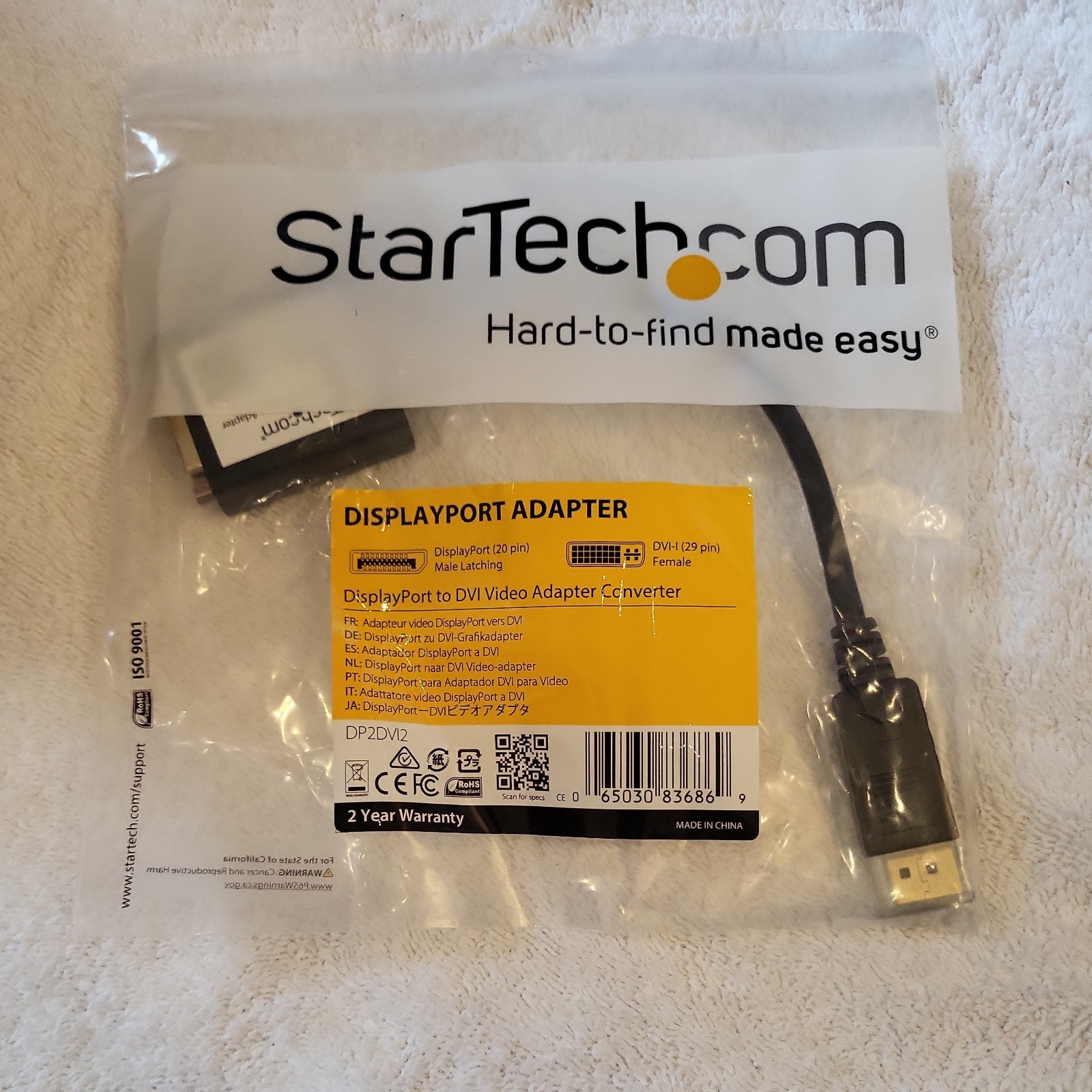 Star Tech DP2DVI2 DisplayPort to DVI Adapter - DP Converter - StarTech.com