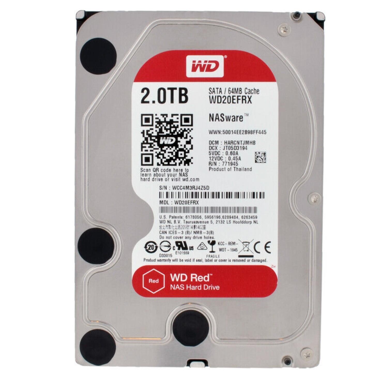 FOR FIT Western Digital 2TB WD20EFRX 64 Cache SATA 3.5" Enterprise Hard Drive