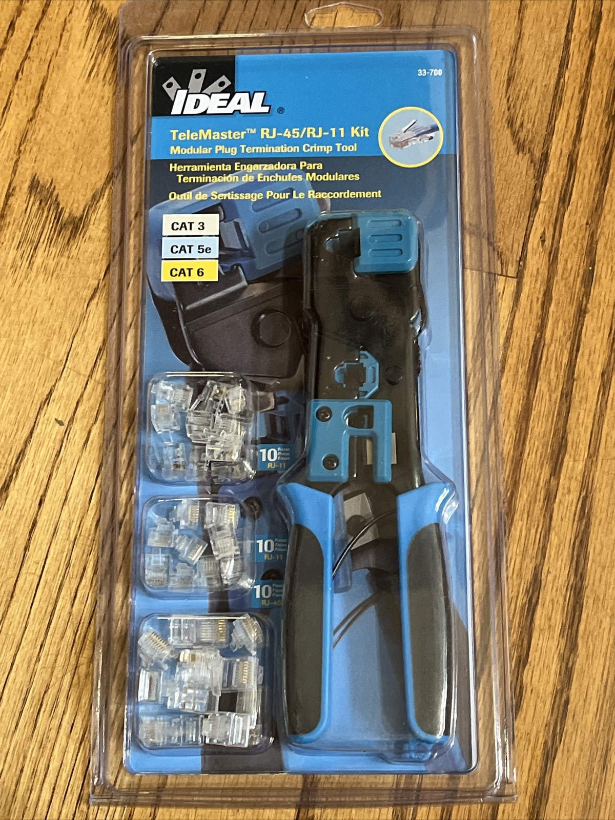 Ideal 33-700 TeleMaster RJ-45/RJ-11 Modular Plug Termination Crimp Tool Kit