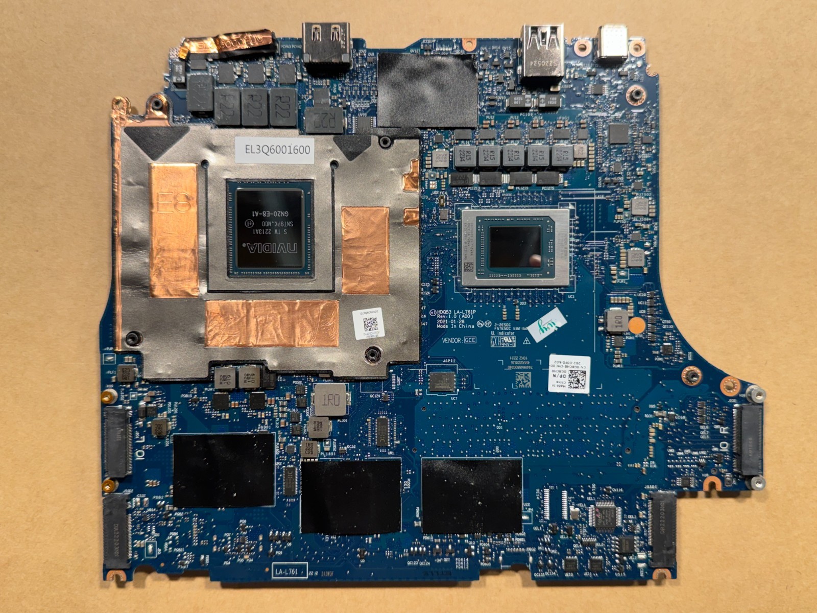 NEW Dell Alienware M17 R5 Motherboard RYZEN 9 6900HX Nvidia RTX3080Ti/16GB G8CH8