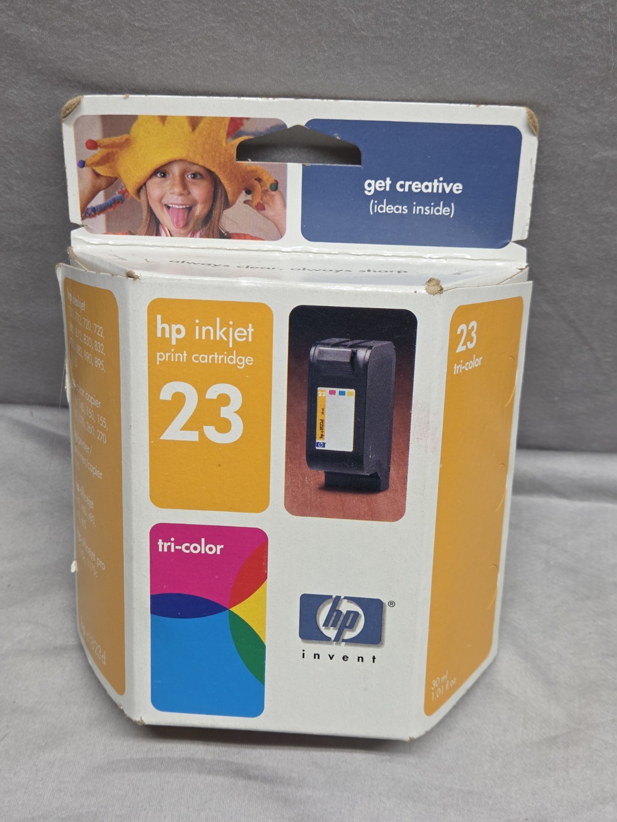 HP Inkjet Print Cartridge 23 New Sealed in Factory Box Tri Color Exp Sep 2005