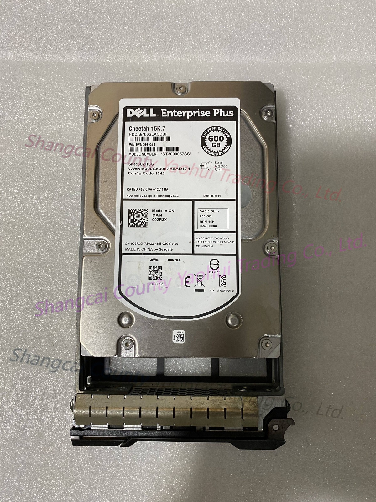 For Dell EQ PS Series 600G 15K SAS 002R3X 02R3X 9FN066-058 Storage Hard Disk