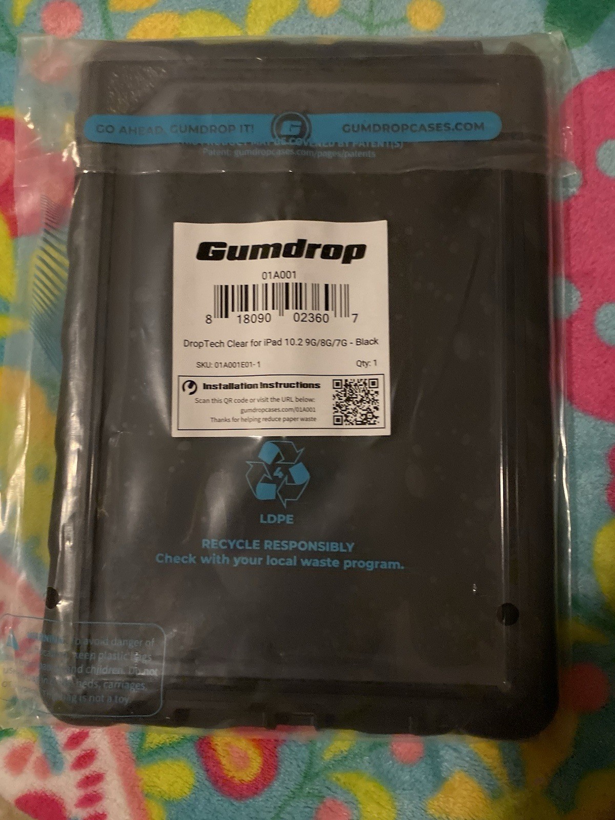 Gumdrop 01A001 Rubber Case 10.2” iPad Case Transparent Item #: IM16ZM163
