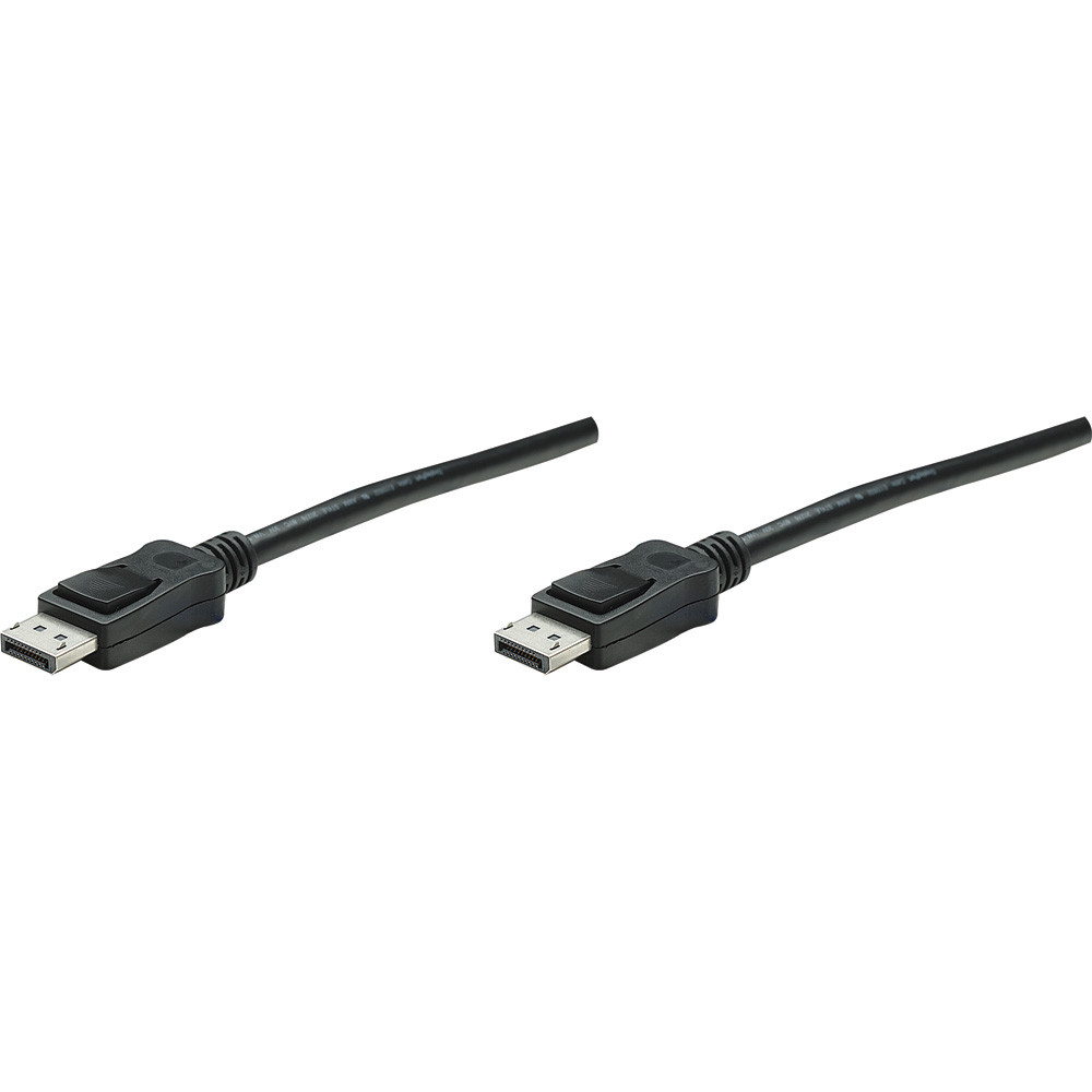 Manhattan Displayport Monitor Cable 6.6 ft. 2 x Male Digital Audio/Video - Black
