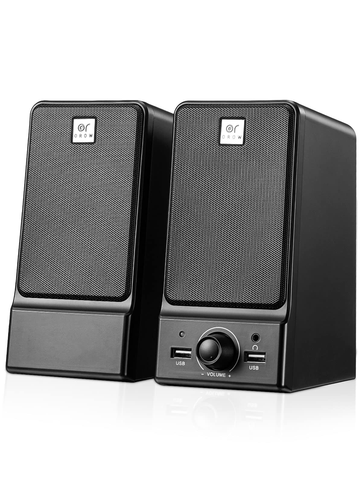 1 PCS OROW USB Computer Speakers HiFi Stereo 16W BuiltIn DSP Deep Bass S203