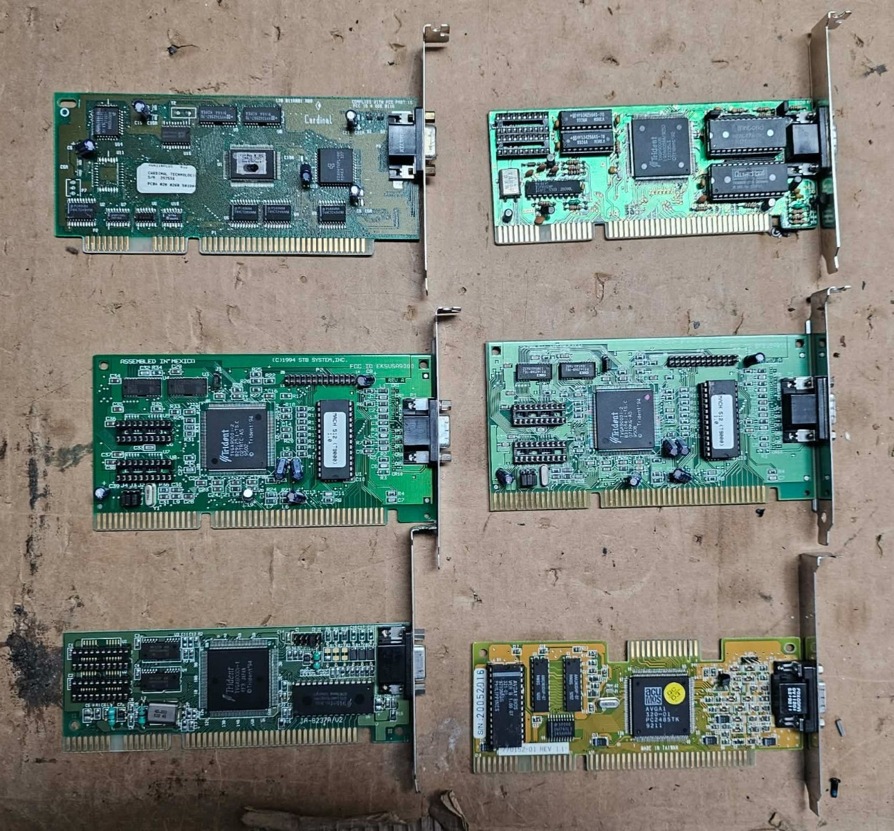 Lot of 6x Clean Vintage Retro ISA Video  Graphics Expansion Cards 286 386 486 #1