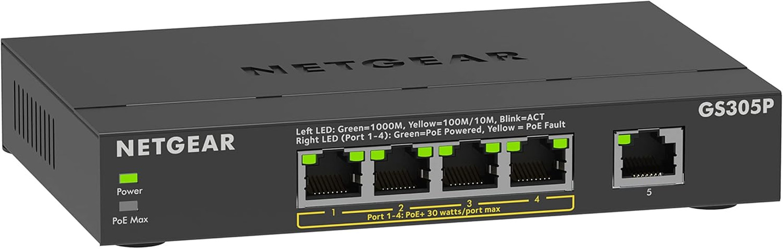 5-Port Gigabit Poe Switch - Unmanaged Essentials Switch with 4 X Poe