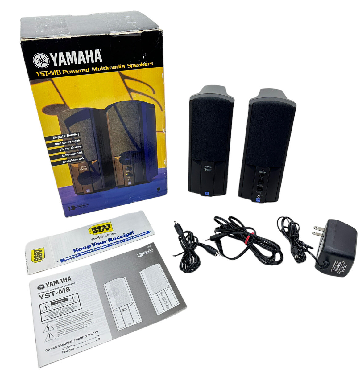 Vintage Yamaha YST-M8 Multi Media Computer Speakers Late 1990s Nice Condition