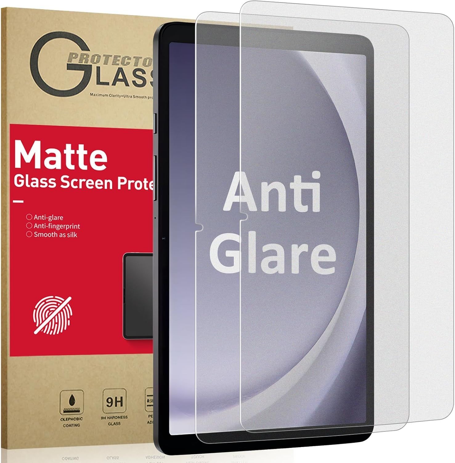 2 Pack Matte Tempered Glass Screen Protector for Samsung Galaxy Tab A11+/A9+/S10